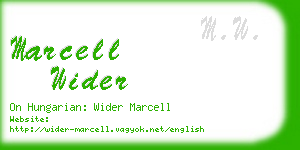 marcell wider business card
